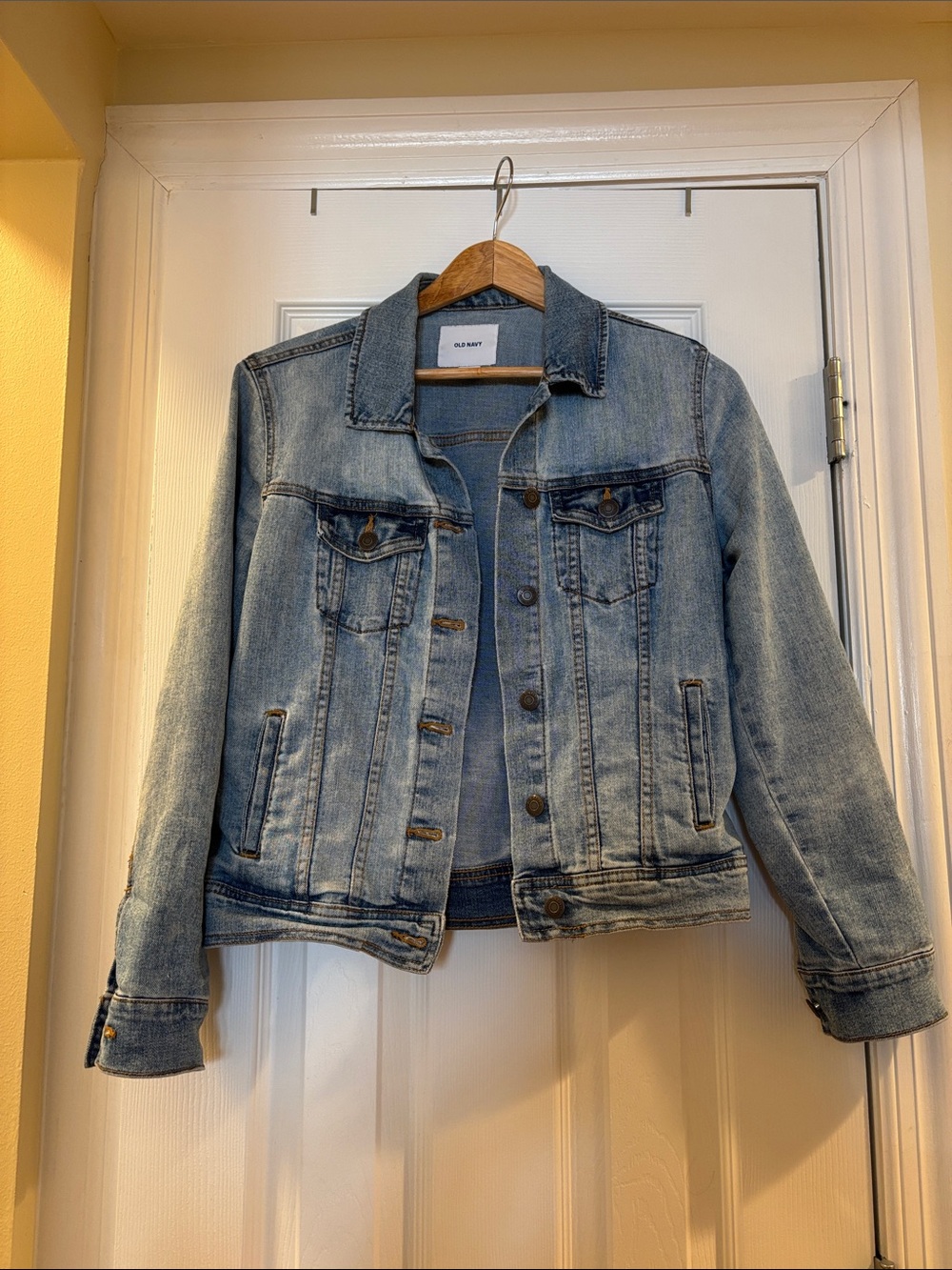 Old Navy Washed Light Blue Denim Jean Jacket